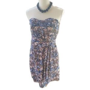 Tropical cheetah mini sweetheart dress sleeveless